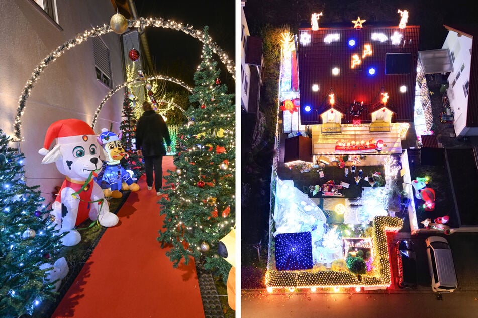 "Eiskönigin", Nemo und Co: Funkelndes Weihnachtshaus in Asperg lässt Kinderaugen strahlen!