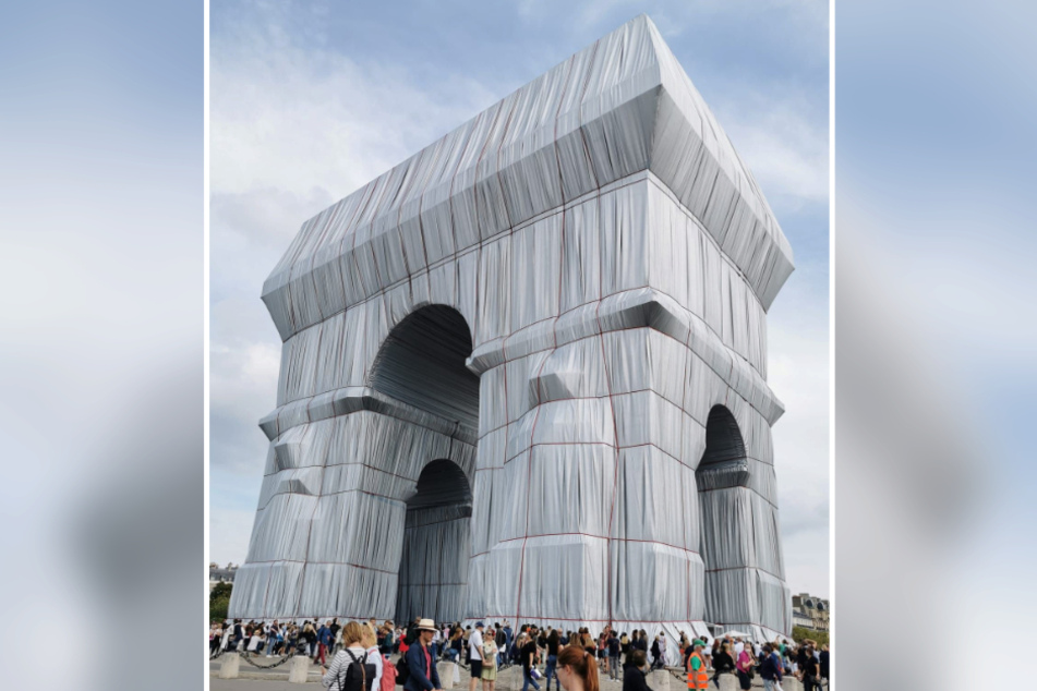 Was für ein Spektakel: 2021 verhüllte Christo den Arc de Triomphe in Paris.