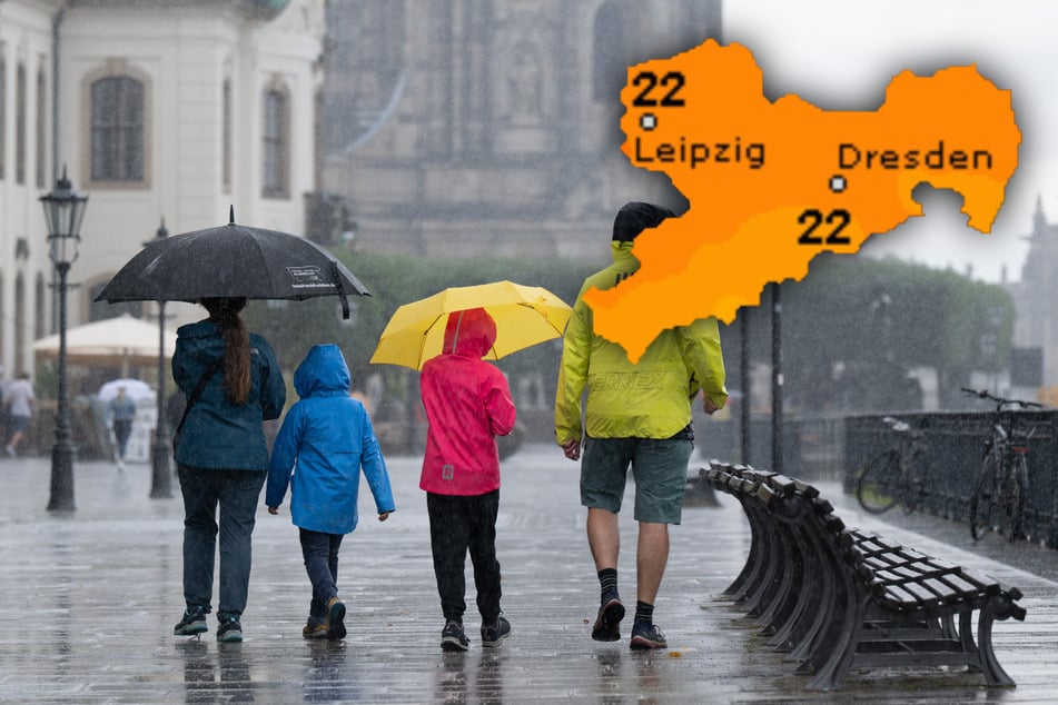 Kein ungewöhnliches Bild in diesem Sommer: Regen in Sachsen.
