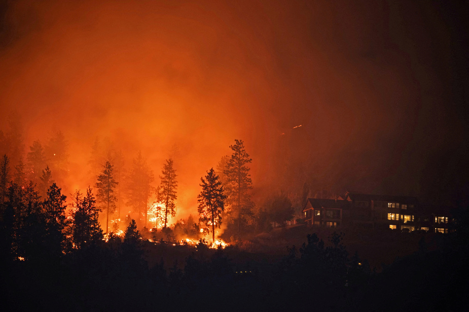 The city of Kelowna in British Columbia is threatened by out-of-control wildfires that have been raging across Canada all summer.