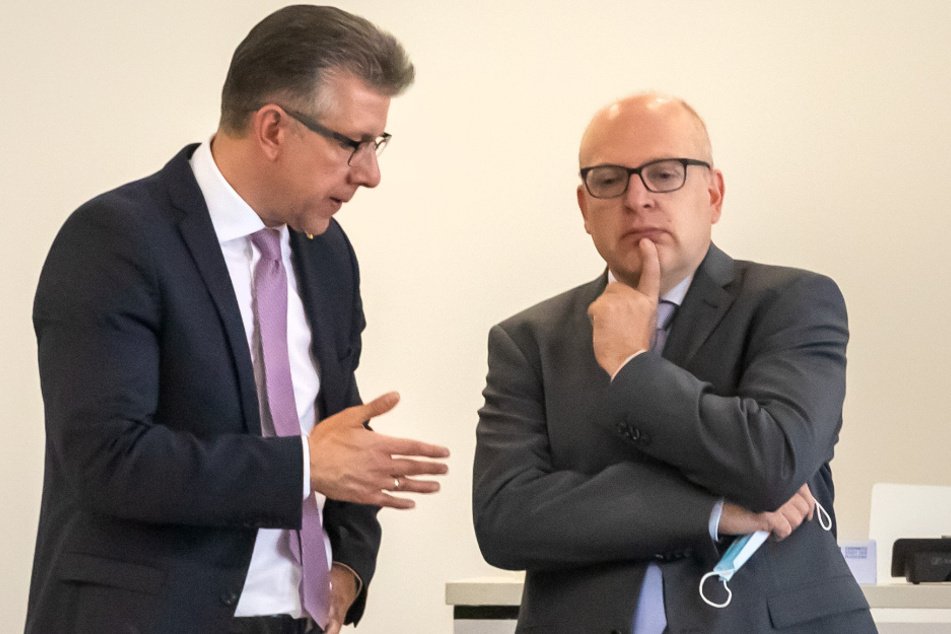 Wird Ralph Burghart (50, CDU, l.) den Ex-Kämmerer und Oberbürgermeister Sven Schulze (49, SPD) beerben? Vieles deutet darauf hin.