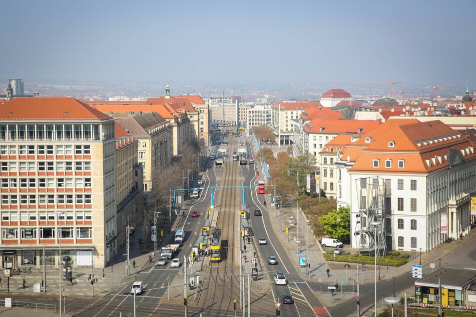 Der Gleisbogen am Pirnaischen Platz würde eine weitere Umleitungsmöglichkeit in Richtung Innenstadt bereitstellen.