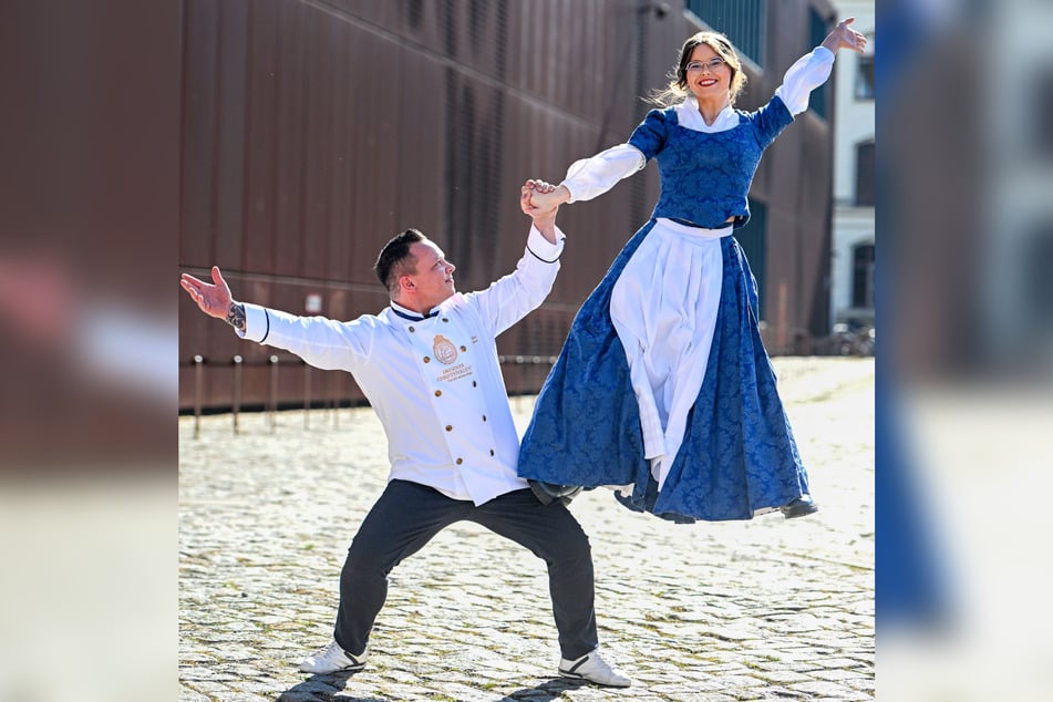 Sportliches Duo: Stollenmädchen Ruth Liebscher (18) und Bäckermeister Lukas Claus (34).