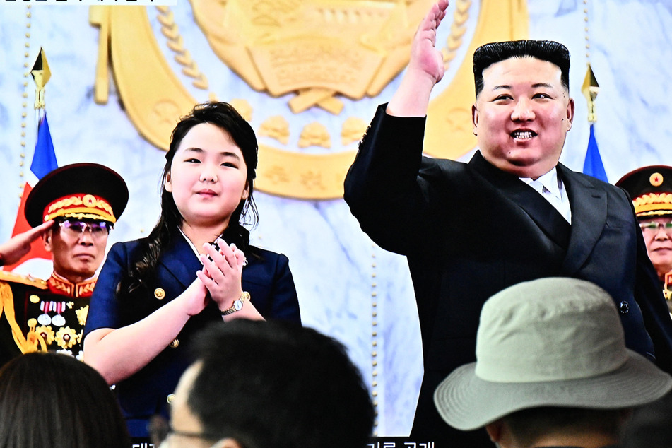 Kim Jong Un's daughter Ju Ae (l.) was referred to by a term that suggests she may succeed her father as the next leader of North Korea.