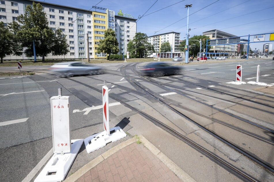 Baustellen Chemnitz: Sperrung im Chemnitzer Zentrum: Bahnhofstraße wegen Gleisbauarbeiten dicht