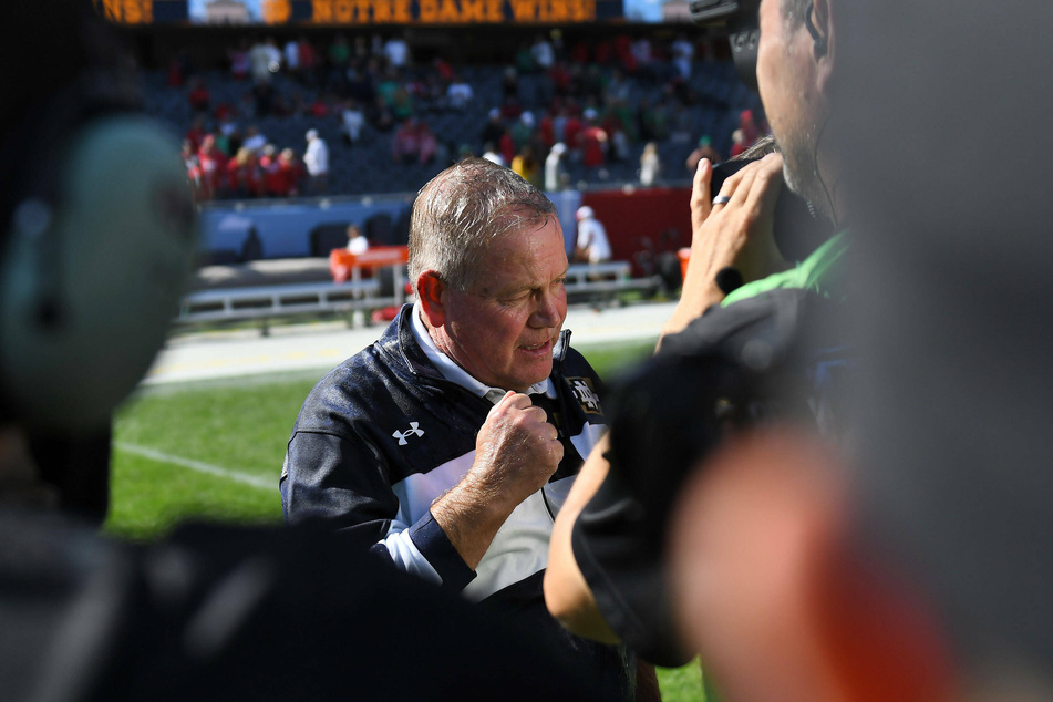 Notre Dame Fighting Irish head coach Brian Kelly is now the winningest head coach in school history after his team's win on Saturday.