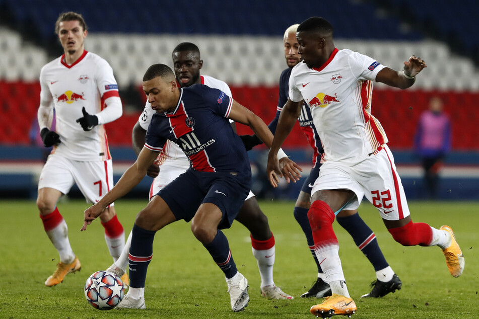Leipzigs Abwehr konnte Kylian Mbappé (21) nahezu komplett aus dem Spiel nehmen.