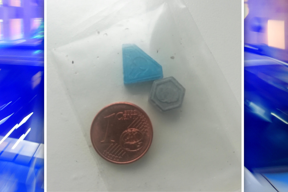 Die Ecstasy-Pille "Blue Punisher" ist nicht größer als ein 1-Cent-Stück und leicht an ihrer Farbe und Form zu erkennen.