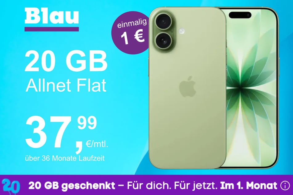 Das neue iPhone 17 im o2 Mobile M für einmalig 1 Euro.