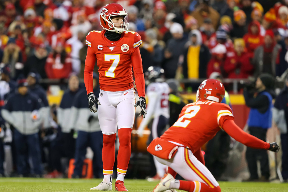 Chiefs kicker Harrison Butker made two unanswered field goals in the fourth quarter to beat the Giants on Monday night.