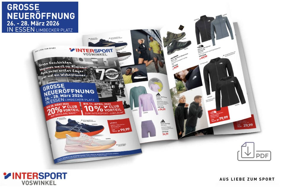 Die Frühlings- und Neueröffnungsangebote von INTERSPORT Voswinkel in Essen.