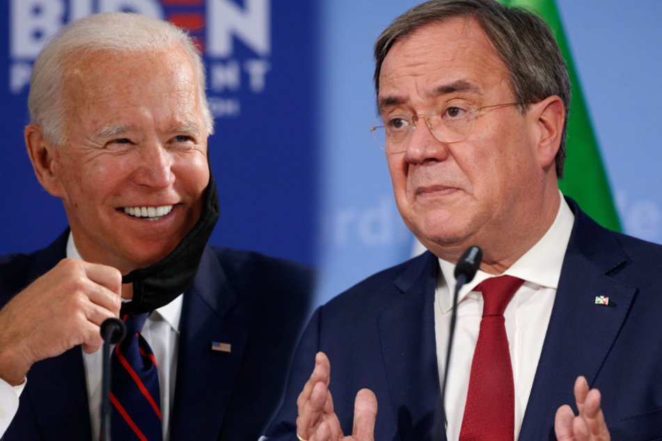 Armin Laschet (59, CDU) hat Joe Biden (77) zum US-Wahlsieg via Twitter beglückwünscht. (Fotomontage)