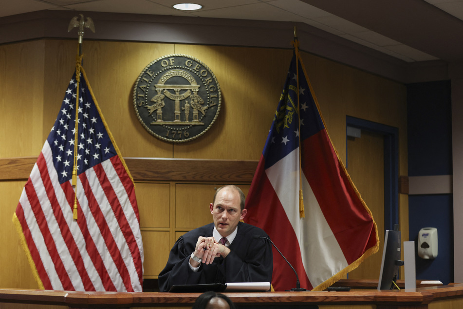 Fulton County Superior Judge Scott McAfee looks on during a hearing in the case of the State of Georgia v. Donald Trump on February 12, 2024, at the Fulton County Courthouse in Atlanta, Georgia.