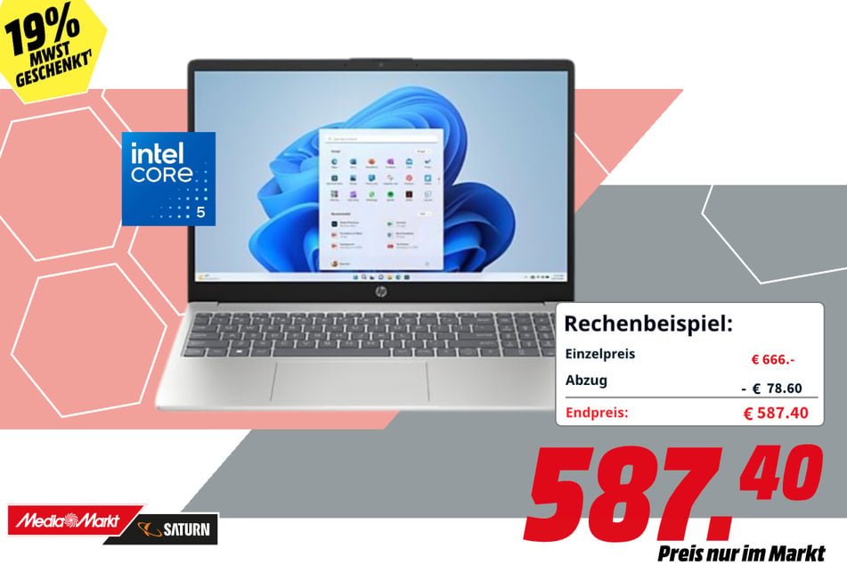 HP-Notebook 15-fd1356ng für 587,40 Euro.