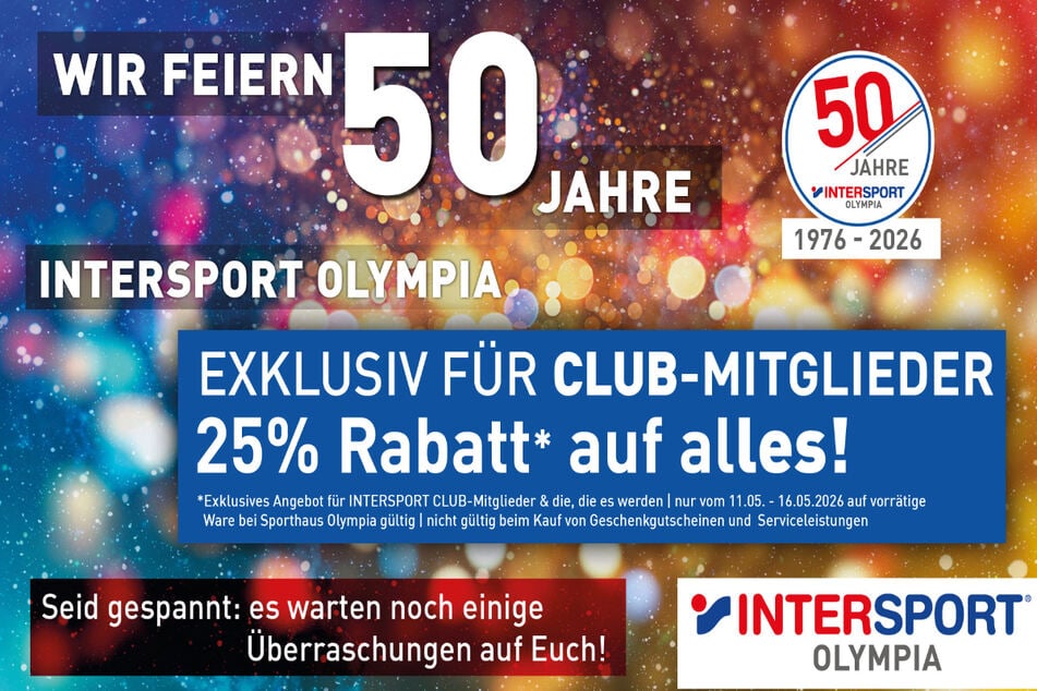 Einfach mit wenigen Klicks anmelden und massiv beim großen Jubiläum sparen.