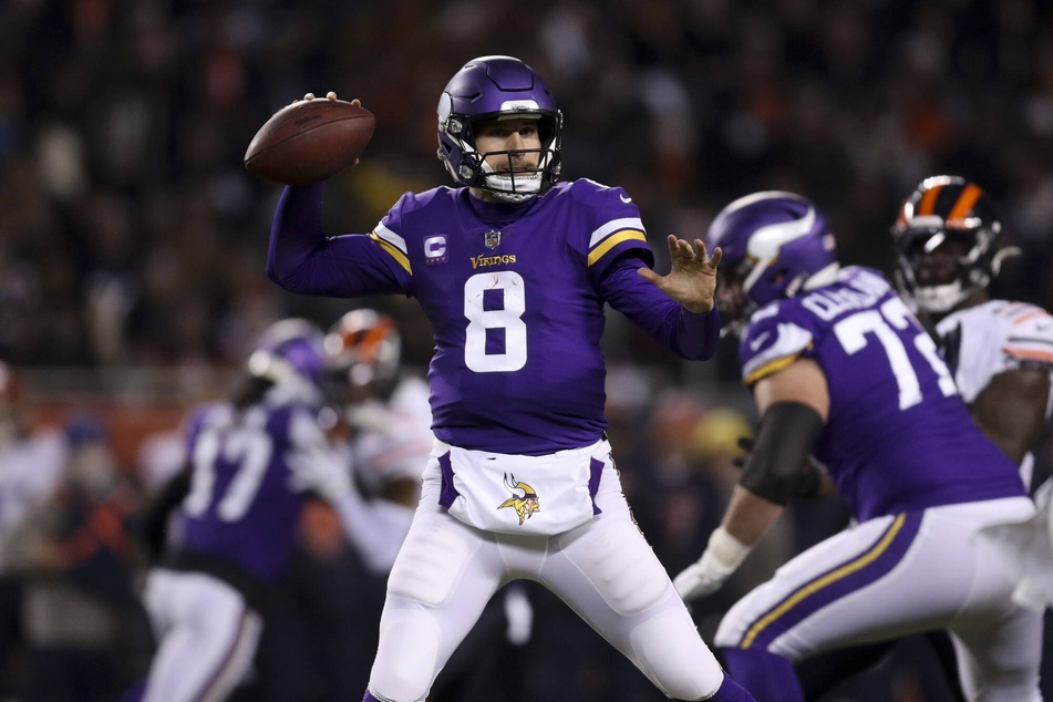 Vikings quarterback Kirk Cousins three for two TDs against the Bears on Monday night.