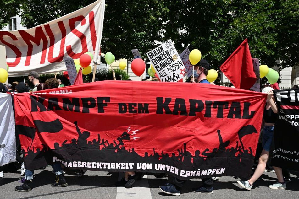 Die Gruppe "Offenes Antikapitalistisches Klimatreffen München" engagiert sich regelmäßig bei diversen Klimaschutz-Demos. (Archiv)