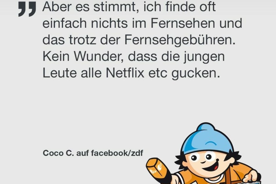 Coco C. findet nichts in der ZDFmediathek, was sie von Netflix und Co. abhalten könnte - und das trotz der Rundfunkbeitrag in Höhe von 18,36 Euro.