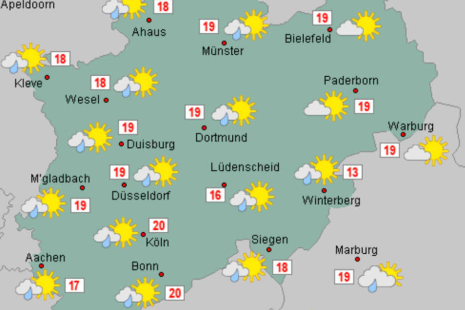 Sonne, Wolken, Regen und Gewitter - das Wetter in den nächsten Tagen wird wechselhaft in NRW.