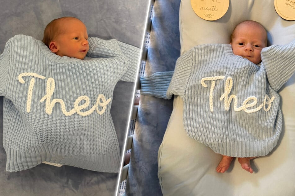 Bereits nach einem Monat sieht man wie der kleine Theo wuchs.