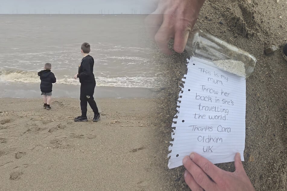 Mujer encuentra botella en la playa: Cuando lee el mensaje dentro, lo vuelve a lanzar al mar inmediatamente