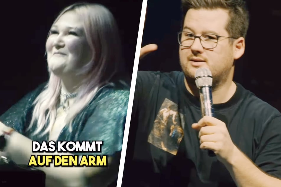 Chris Tall (34) geht auf der Bühne einem kuriosen Wunsch von einer Zuschauerin nach.