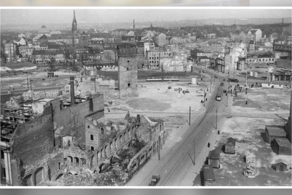 Die Innenstadt lag vor 80 Jahren in Schutt und Asche.