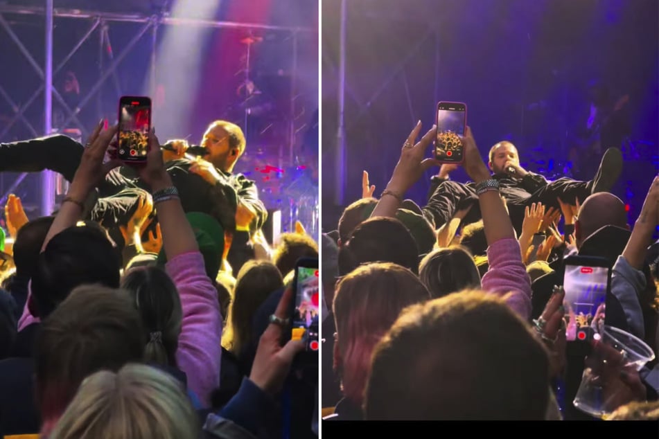 Zum Schluss ließ sich Mike Skinner auf Händen tragen.