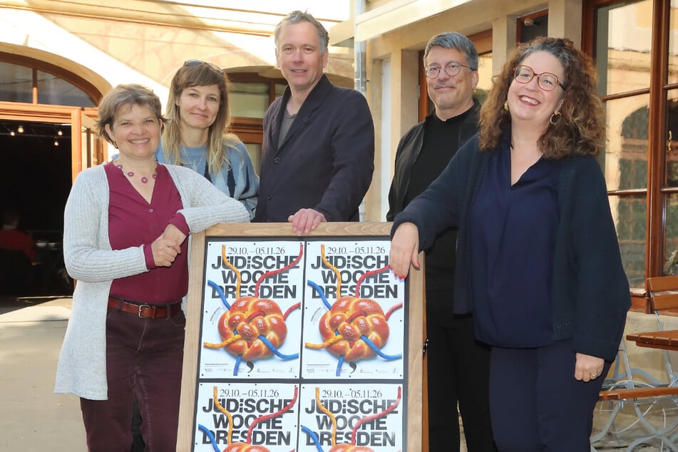 Die Köpfe hinter der Jüdischen Woche (v.l.): Marianne Steinhagen, Juliane Hanka, Stephan Hoffmann, Jörg Flachowsky und Valentina Marcenaro.