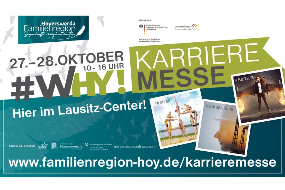 Kommt am 27. und 28. Oktober zur Karrieremesse im Lausitz-Center Hoyerswerda.