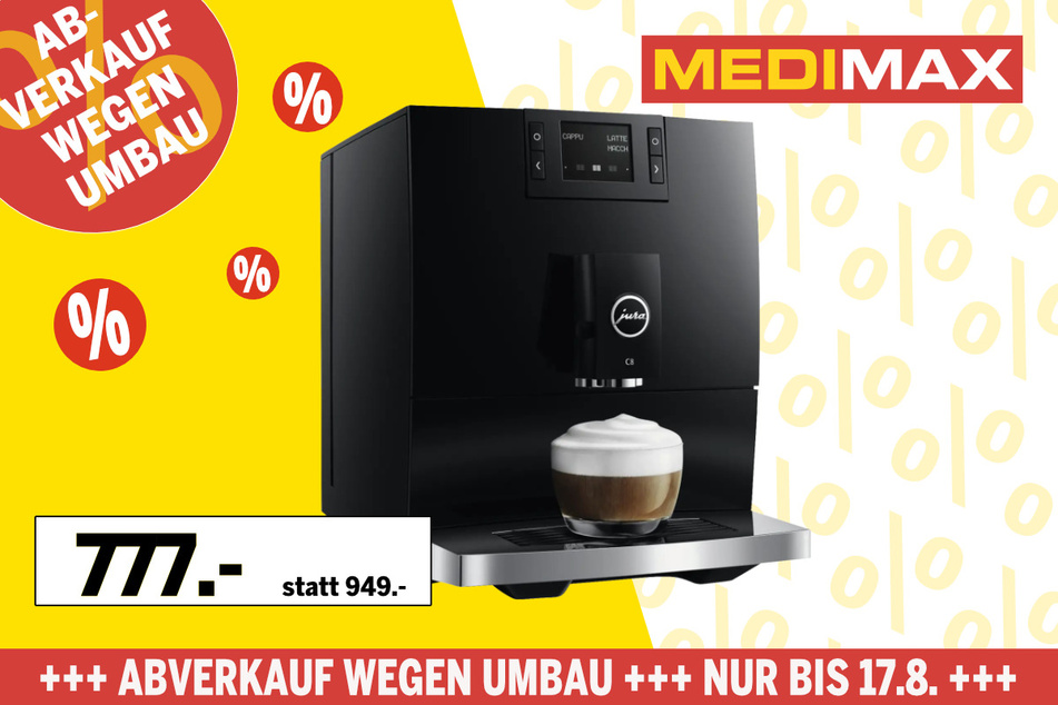 Jura Kaffeevollautomat für 777 statt 949 Euro.