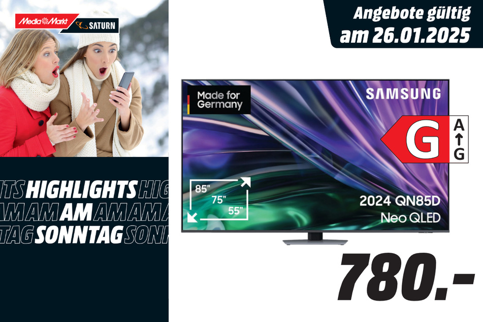 55-Zoll Samsung-Fernseher für 780 Euro.