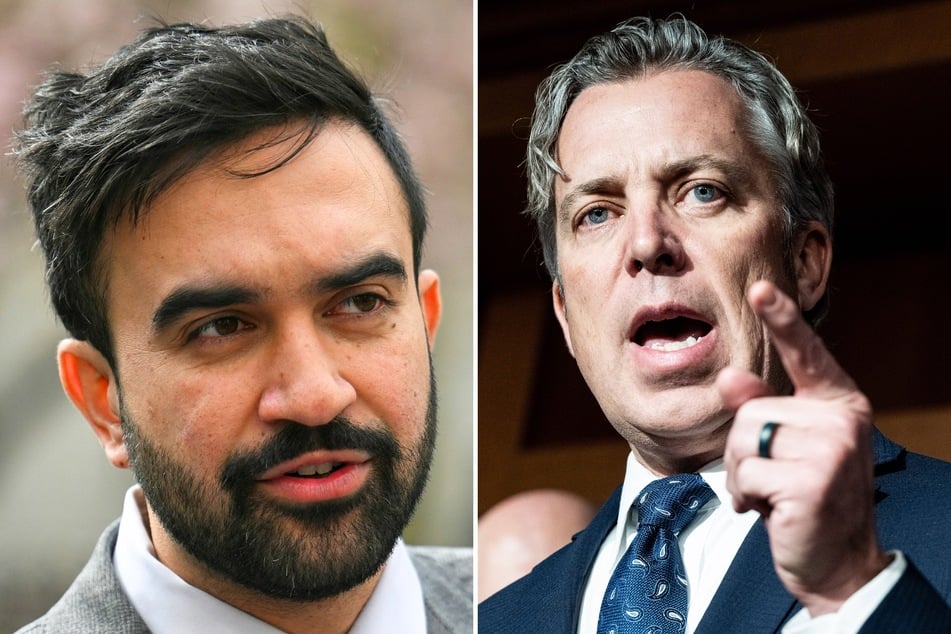 Congressman Andy Ogles (r.) recently called on President Donald Trump's administration to deport New York City mayoral candidate Zohran Mamdani (l.)