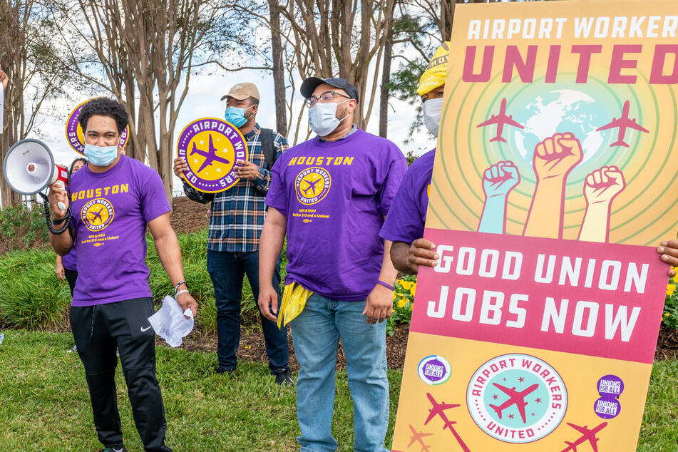 Houston airport workers have been fighting for better wages and benefits on the job since 2018.