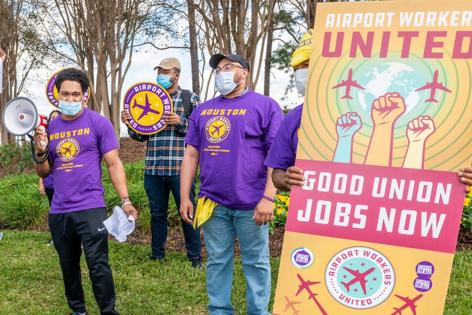 Houston airport workers have been fighting for better wages and benefits on the job since 2018.