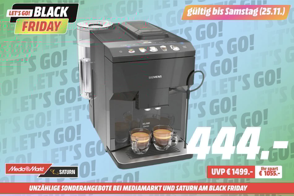 Siemens-Kaffeevollautomat TP501D09 EQ.500 Classic für 444 statt 1.049 Euro.