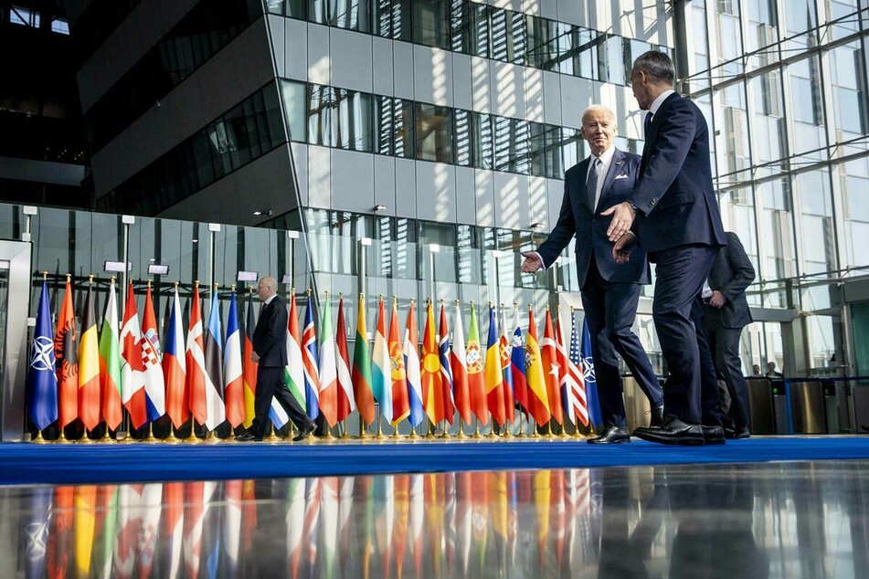 President Joe Biden with NATO Secretary General Jens Stoltenberg.