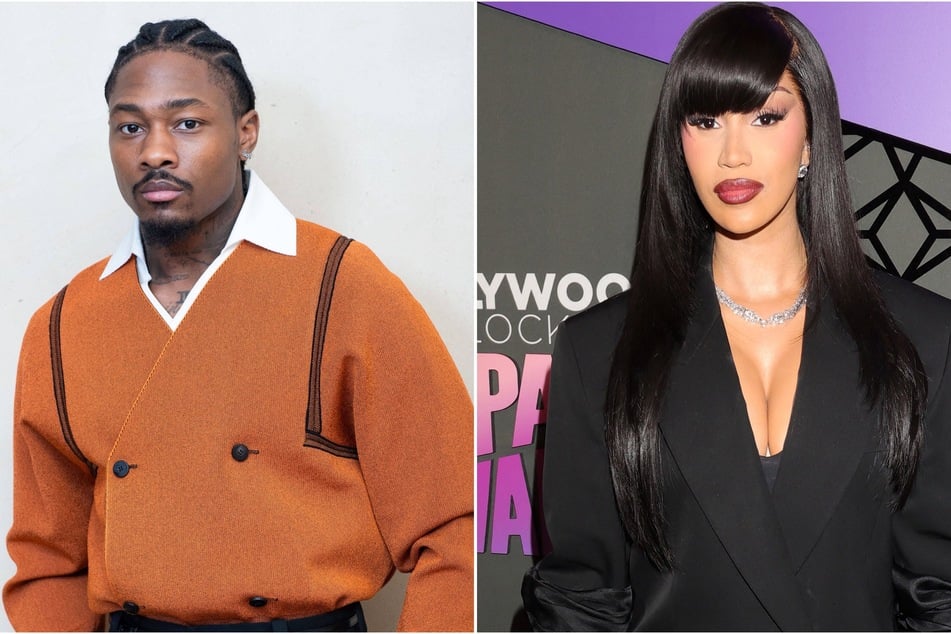 Stefon Diggs (l.) recently referred to Cardi B as his "wife," leading fans to believe that they couple may have gotten married.