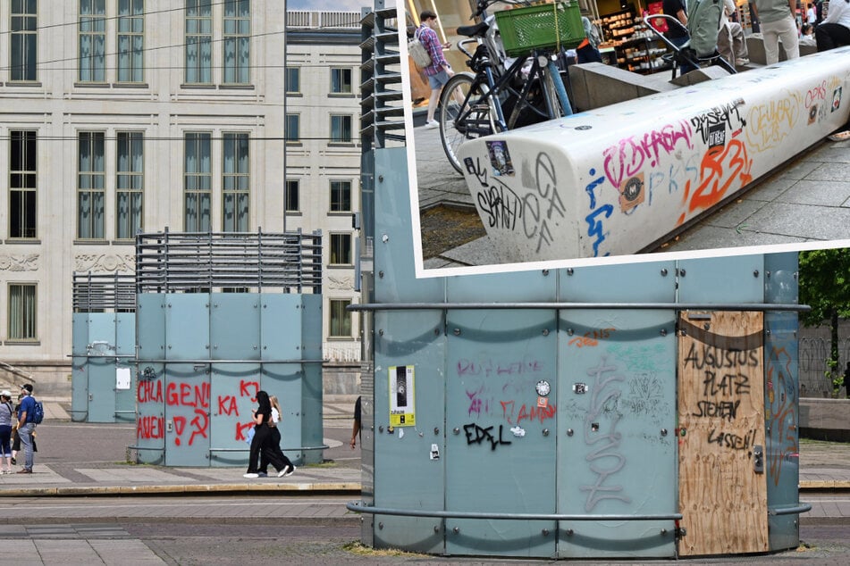 Leipzig: Unappetitliche Ansichten auf Augustusplatz: Will sich Leipzig so zur EURO 2024 präsentieren?