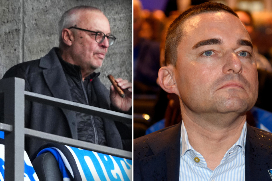 Zwischen Lars Windhorst (45, r.) und Ex-Präsident Werner Gegenbauer (72) herrschte schon vor seinem Rücktritt Eiszeit. Der Hertha-Investor forderte öffentlich seine Absetzung.