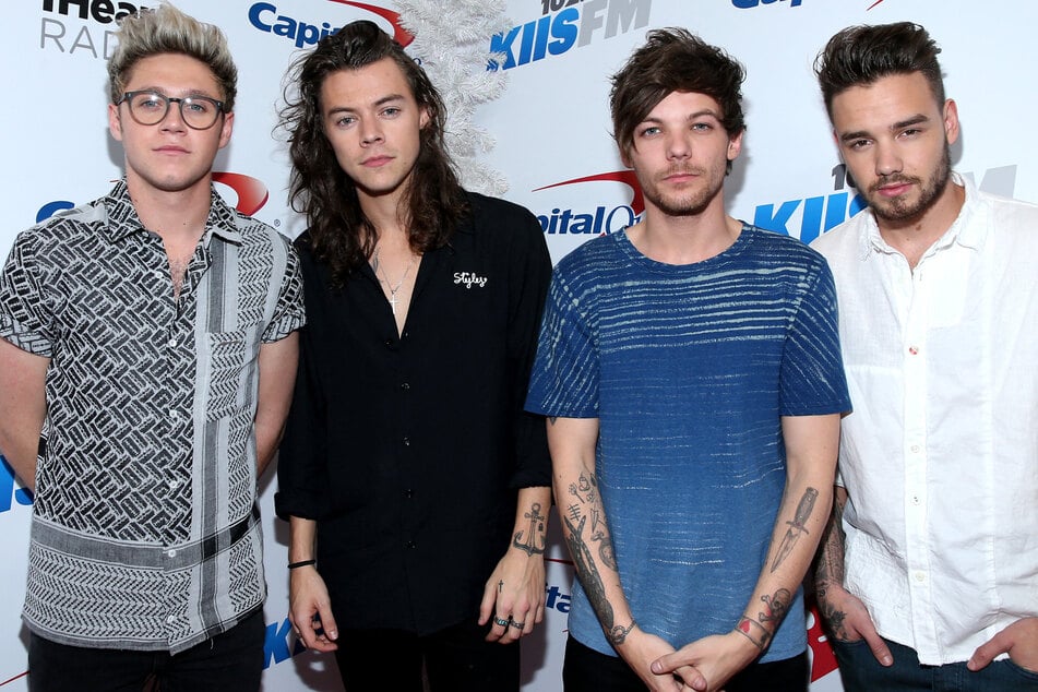 (From l. to r.) One Direction members Niall Horan, Harry Styles, Louis Tomlinson, and Liam Payne pictured in 2015.