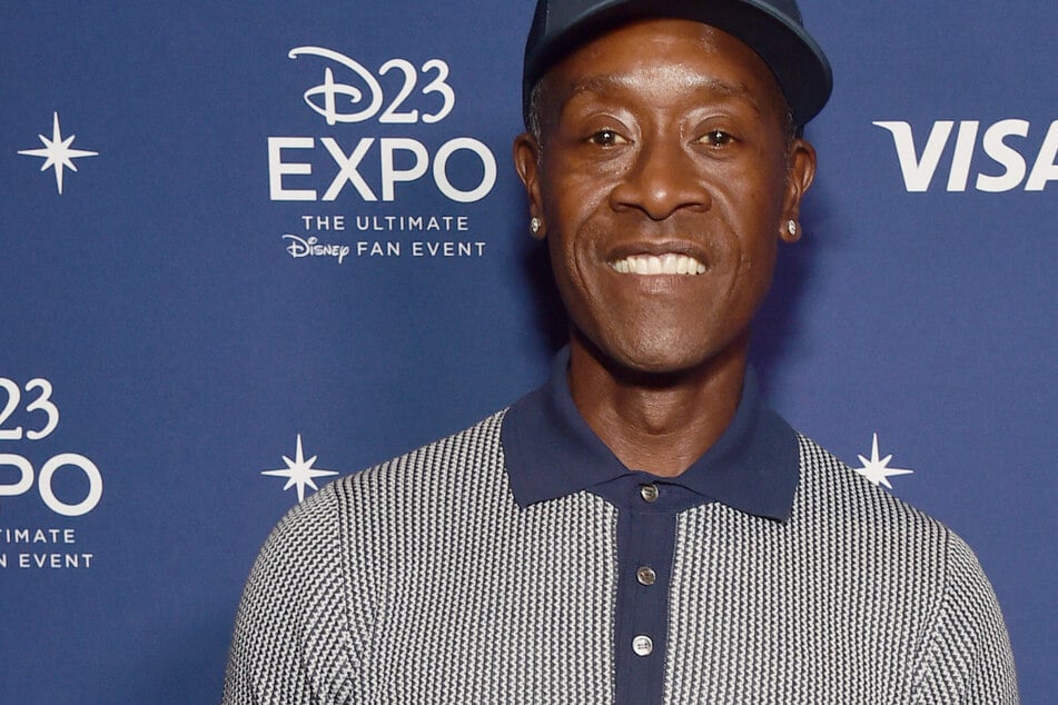 Don Cheadle poses for photos at D23 Expo in Anaheim, California on September 10.