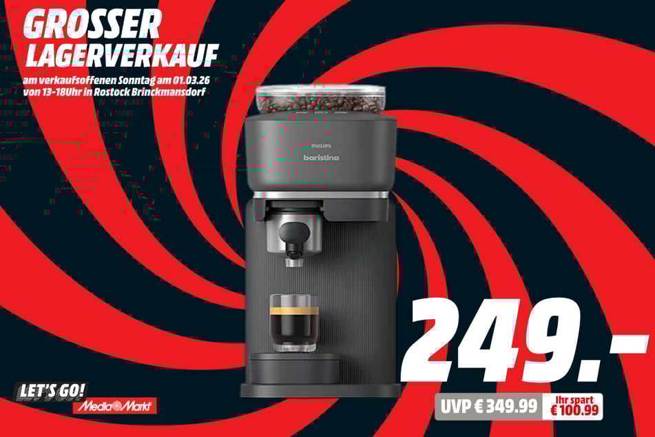 Philips-Espressomaschine BAR300/60 Baristina für 249 statt 349,99 Euro.