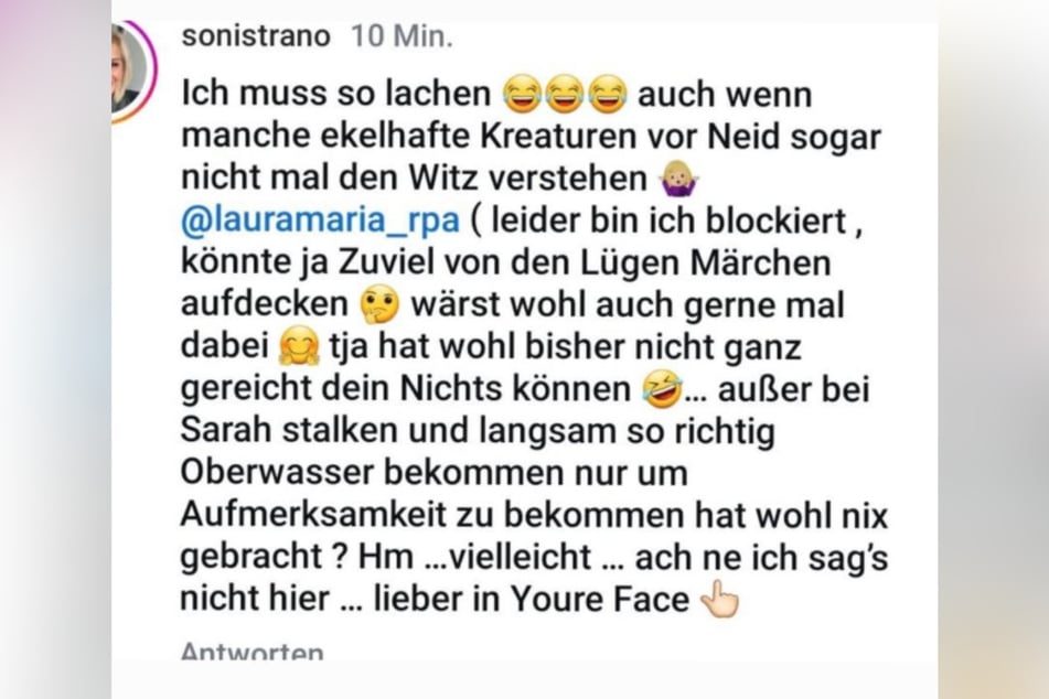 Sonja Strano hat die Verlobte von Pietro Lombardi (32) auf Instagram attackiert.