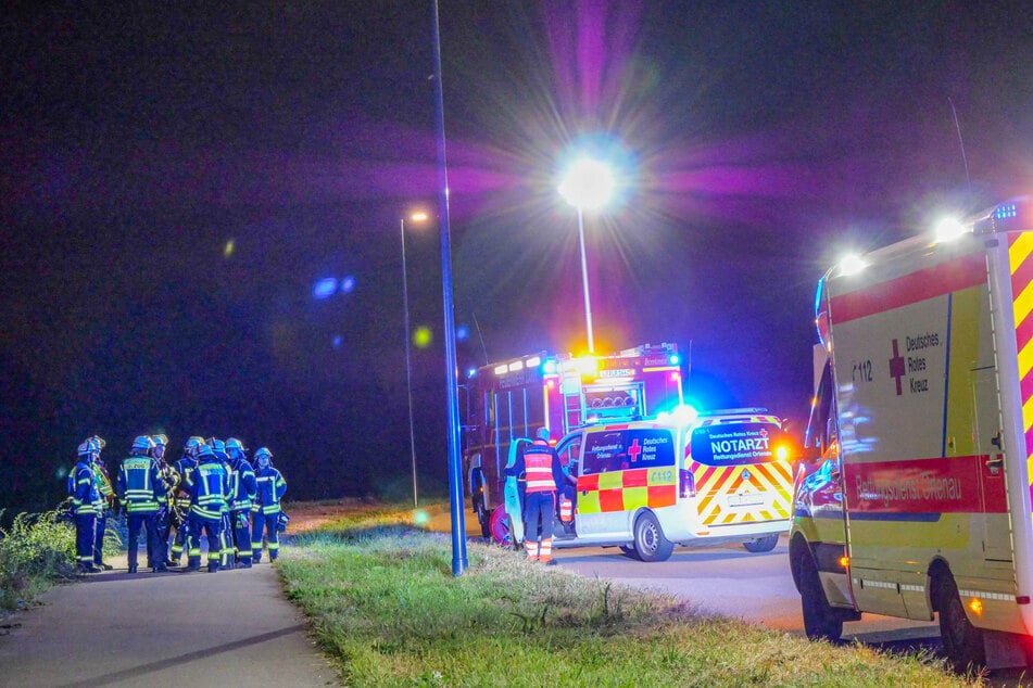 Neben dem Rettungsdienst war auch die Feuerwehr Lahr vor Ort.