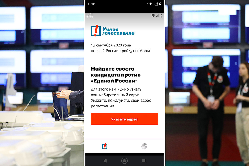 Screen capture of Smart Voting app from opposition activist Alexei Navalny.