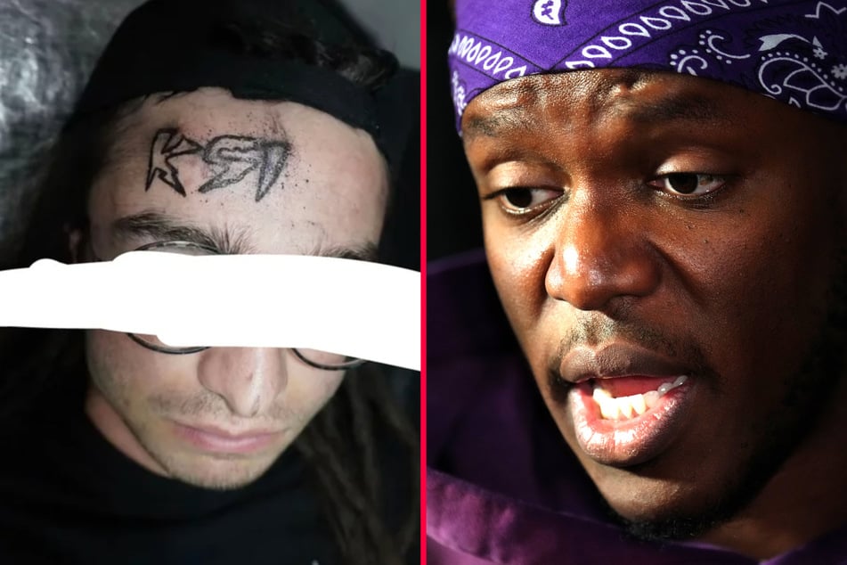 KSI has asked a fan to stop tattooing his name all over his body.