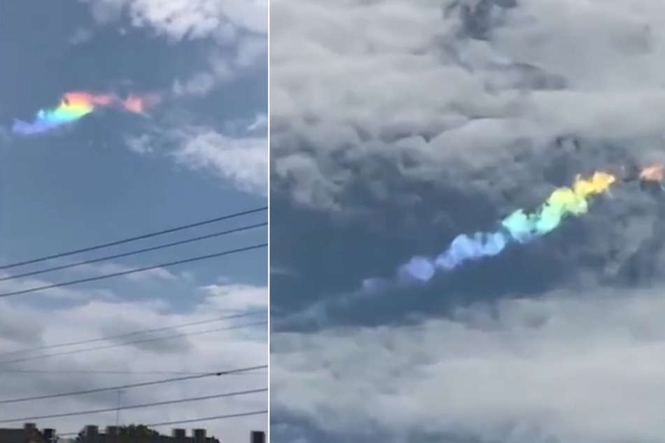 Mysteriöses Objekt am Himmel: Ist das eine Regenbogenwolke?