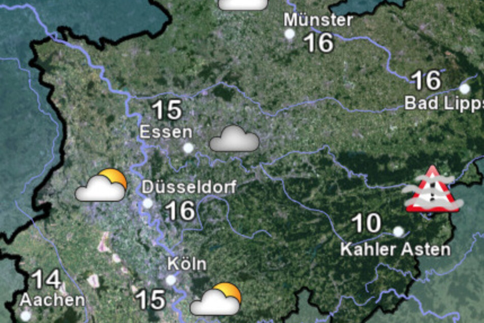 Der Deutsche Wetterdienst (DWD) rechnet in NRW mit kühleren Temperaturen.