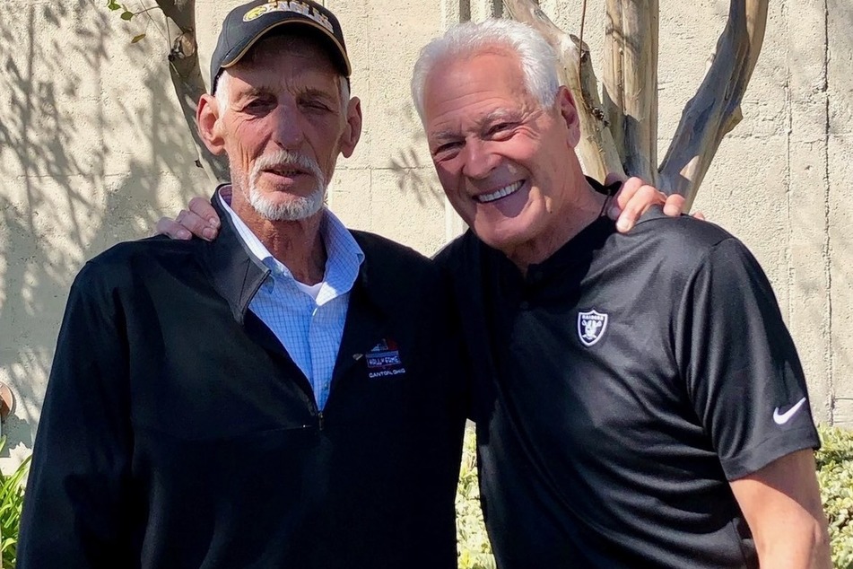 NFL Hall of Famers Ray Guy (l) and Phil Vilapiano (r) led the Oakland Raiders to a Super Bowl XI championship victory in 1977 as some of the leading players in the league during the 70s.